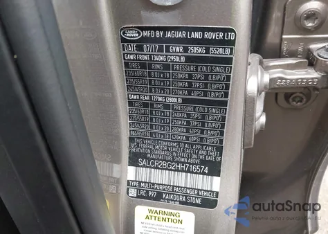 2017 Land Rover Discovery Sport Hse from USA, damaged, VIN SALCR2BG2HH716574